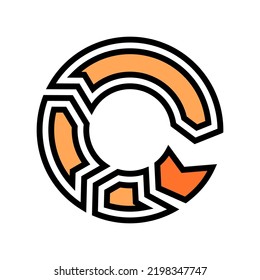 circle arrow color icon vector. circle arrow sign. isolated symbol illustration