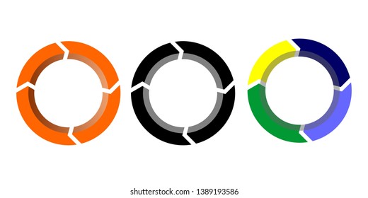 Circle arrow for colorful infographics. Vector illustration