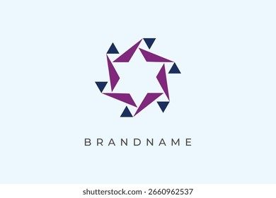 Inspiración de diseño de logotipo financiero de flecha circular.