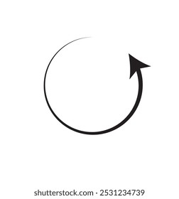 Circle arrow icon. Circular arrow icon, refresh, reload, rotation arrow icon symbol sign, vector illustration. eps 10