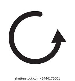 Circle arrow icon. Cycle, resumption , repeat concept. Vector illustration