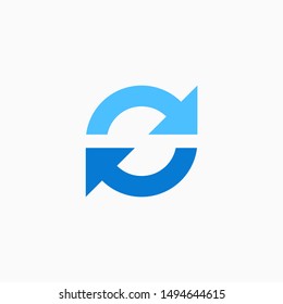 Circle arrow icon flat design for multiple business