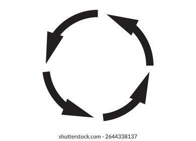 Diseño gráfico de icono de flecha circular