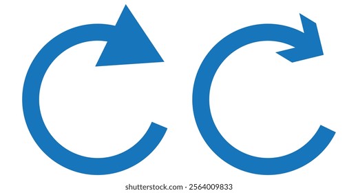 circle arrow icon isolated on white background