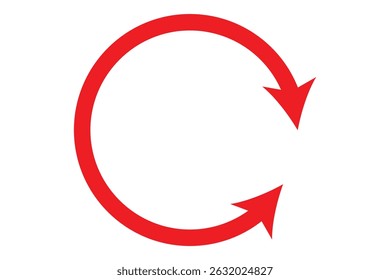 circle arrow icon isolated on white background .