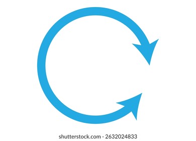 circle arrow icon isolated on white background .