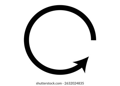 circle arrow icon isolated on white background .