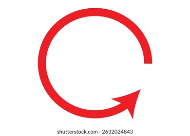 circle arrow icon isolated on white background .