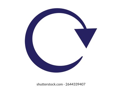 circle arrow icon isolated on white background