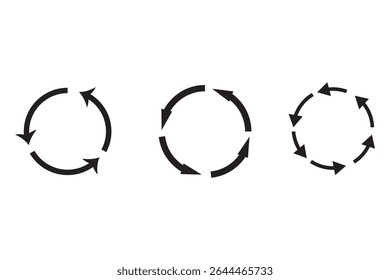 circle arrow icon isolated on white background .