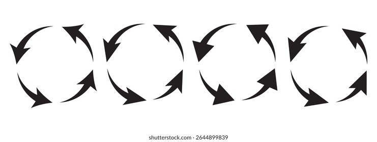ícone de seta circular isolado no plano de fundo branco.