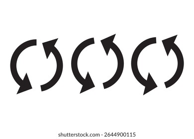 circle arrow icon isolated on white background .