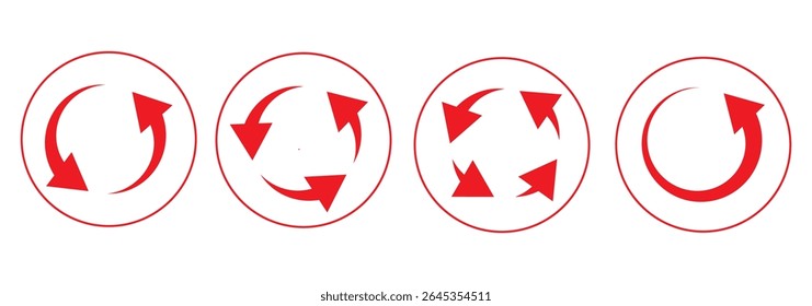circle arrow icon isolated on white background .