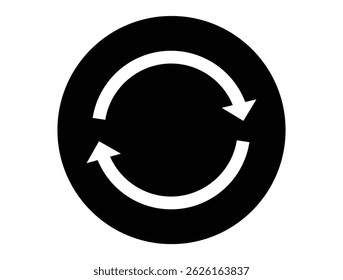 Circle arrow icon isolated. Repeat Icon. Recycle symbol. Reset icons. Recycle, repeat, refresh icon vector illustration