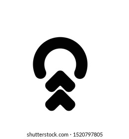 Circle Arrow Icon Logo Vector Illustration