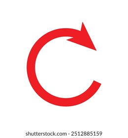 Symbol für den Kreispfeil. auf weißem Hintergrund Zyklus, Wiederaufnahme, Wiederholungskonzept. Vektorgrafik.

