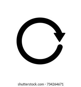 circle arrow icon on white background,vector illustration.