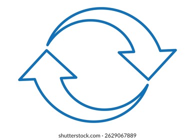Circle Arrow icon. Recycle, refresh, synchronize reuse idea concept symbol icon. Reload icon vector. Rerun button web icon. Vector illustration.
