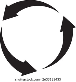Circle arrow icon. refresh reload arrow symbol. Recycle, Repeat reload icons. round arrow.
