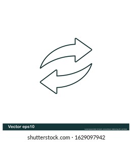 circle arrow icon refresh symbol logo template design element