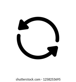 Circle arrow icon related to refresh, reload or repeat