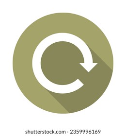 Circle arrow icon. Reload, refresh, rotation, reset, repeat sign symbol. Vector illustration.