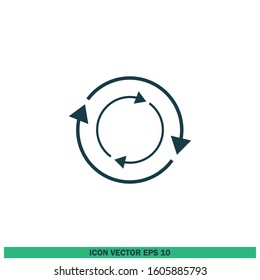 circle arrow icon reload symbol logo template design element