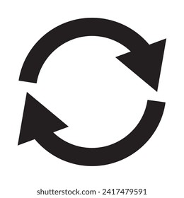 circle arrow icon. Rotate spin icon. reload, Arrows movement in a circle, refresh, reload arrow icon symbol sign, vector illustration