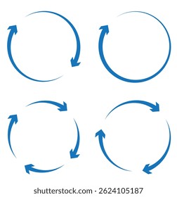 Conjunto de iconos de flecha circular. icono de flecha circular, actualizar, recargar, rotación. Símbolo verde del icono del Vector de reciclaje. 