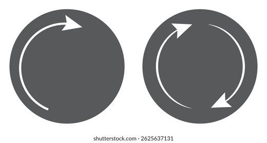 ícone de seta circular definido. ícone de seta circular, atualizar, recarregar, ícone de seta de rotação símbolo símbolo eps 10