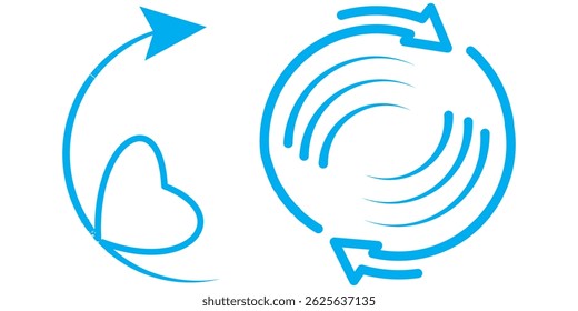 ícone de seta circular definido. ícone de seta circular, atualizar, recarregar, ícone de seta de rotação símbolo símbolo eps 10