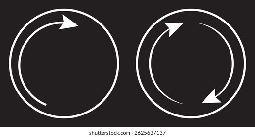 circle arrow icon set. circular arrow icon, refresh, reload, rotation arrow icon symbol sign eps 10