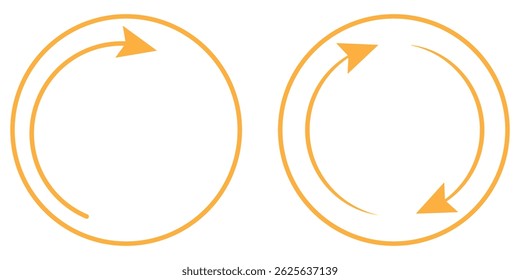 circle arrow icon set. circular arrow icon, refresh, reload, rotation arrow icon symbol sign eps 10