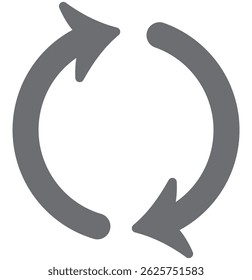circle arrow icon set. circular arrow icon, refresh, reload, rotation arrow icon symbol sign . eps 10