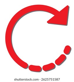 circle arrow icon set. circular arrow icon, refresh, reload, rotation arrow icon symbol sign . eps 10