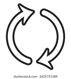circle arrow icon set. circular arrow icon, refresh, reload, rotation arrow icon symbol sign . eps 10
