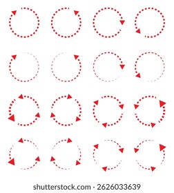 Kreis-Pfeilsymbol-Set. Kreis-Pfeilsymbol, aktualisieren, neu laden, Pfeilsymbol-Zeichen, Vektorgrafik