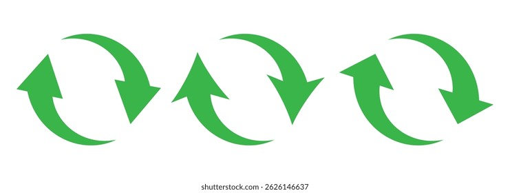 circle arrow icon set. circular arrow icon, refresh, reload, rotation. recycle vector symbol. rotate arrow icon, refresh and reload icon.