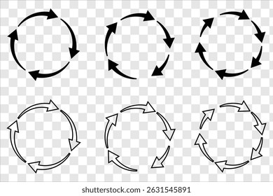 circle arrow icon set. Cycle, resumption , repeat concept. eps 10.
