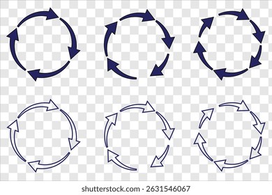 circle arrow icon set. Cycle, resumption , repeat concept. eps 10.