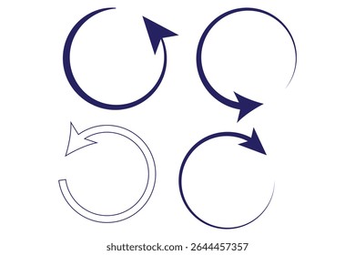 
circle arrow icon set. refresh and reload icon set.