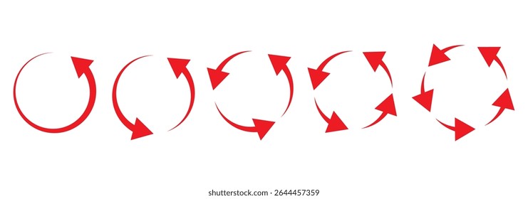 
circle arrow icon set. refresh and reload icon set.