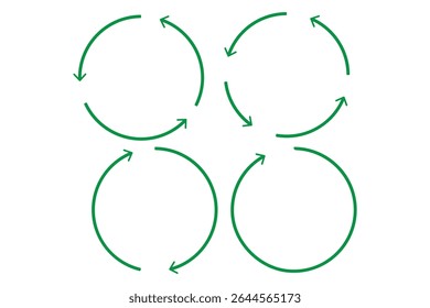 circle arrow icon set. refresh and reload icon set.