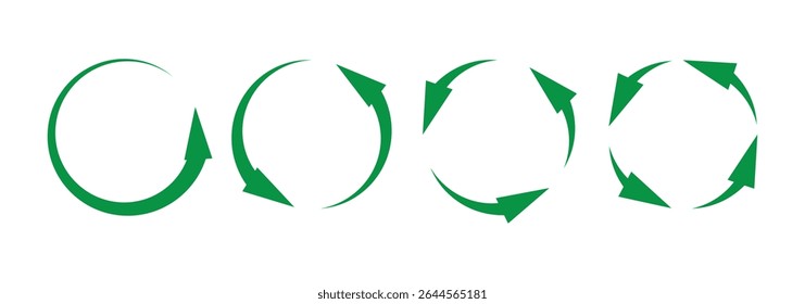 circle arrow icon set. refresh and reload icon set.