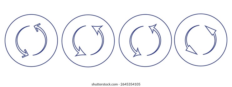 
circle arrow icon set. refresh and reload icon set.