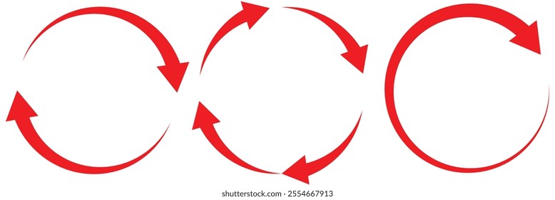 Circle arrow icon set. Reload, refresh, loading, recycle and repeat arrow icon. vector illustration eps 10.