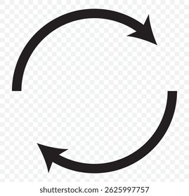 Symbolsatz für Kreispfeil. Symbol neu laden, aktualisieren, laden, recyceln und wiederholen. Symbole für die Verbindung von runden Pfeilen oder Zeichen für "Work in Progress". Eins, zwei, drei, vier, fünf, Schleifenpfeil, VektorgrafikEPS10
