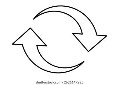 Circle arrow icon set. Symbol of reload, refresh, loading, recycle and repeat.