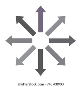 Circle arrow icon symbol on white background,vector illustration.