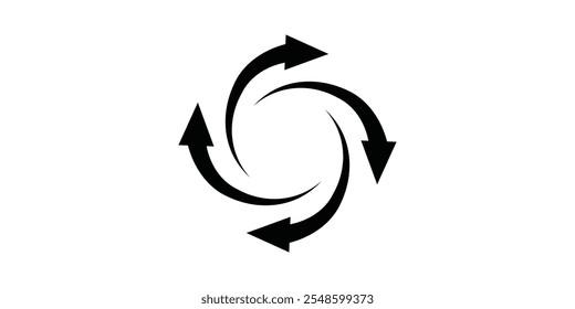 Circle arrow icon. Symbol of reload, refresh, loading, recycle and repeat.